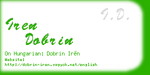 iren dobrin business card